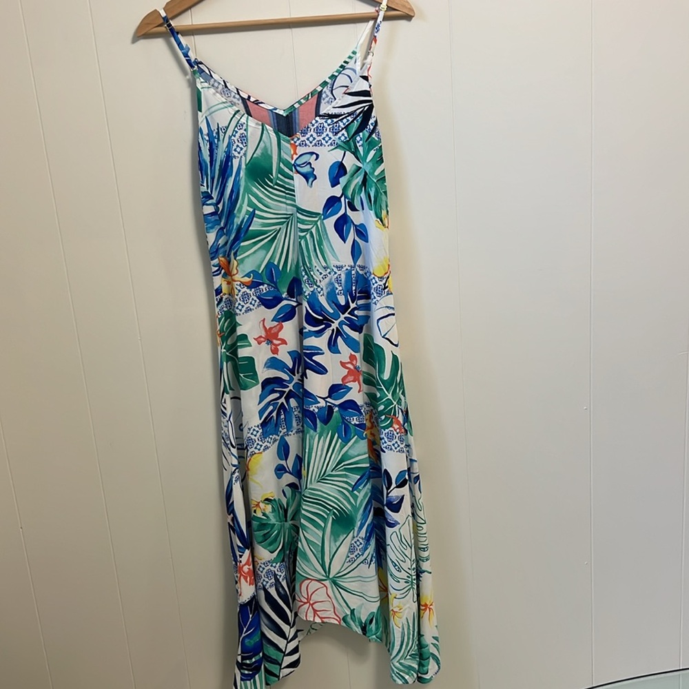 Tommy Bahama Palm Party Scarf Handkerchief Dress or Beach Pool Swim Cover Up XS - Picture 4 of 11